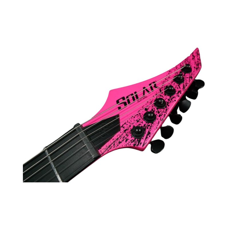 Solar A1.6PN Canibalismo+ Electric Guitar - Pink Neon Canibalismo Matte - Image 5