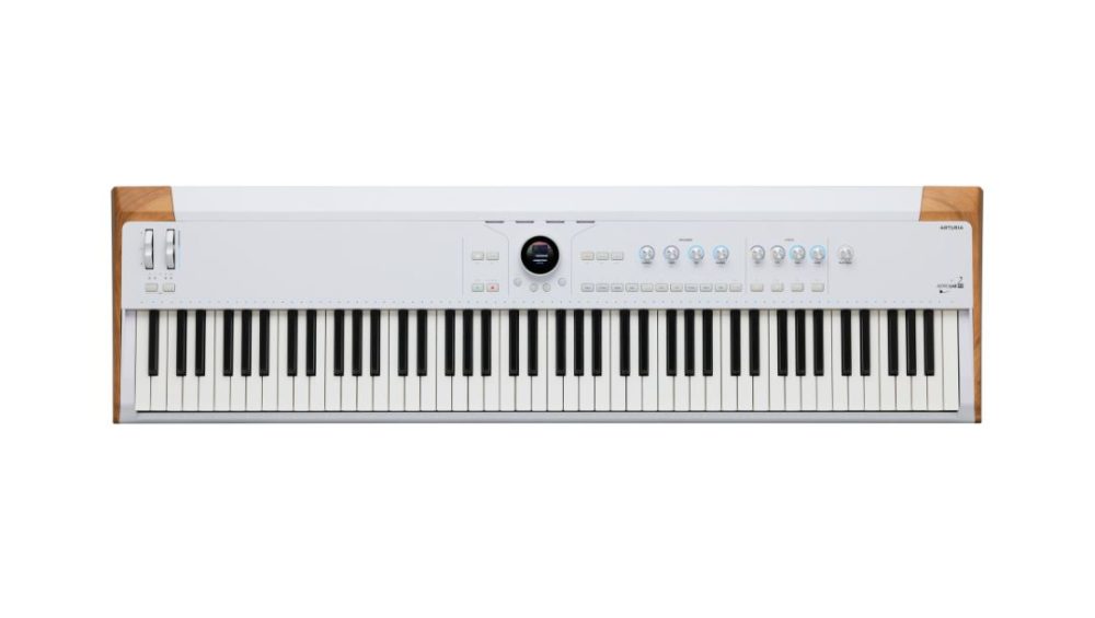 Arturia AstroLab 88 electronic keyboard featuring white keys set
