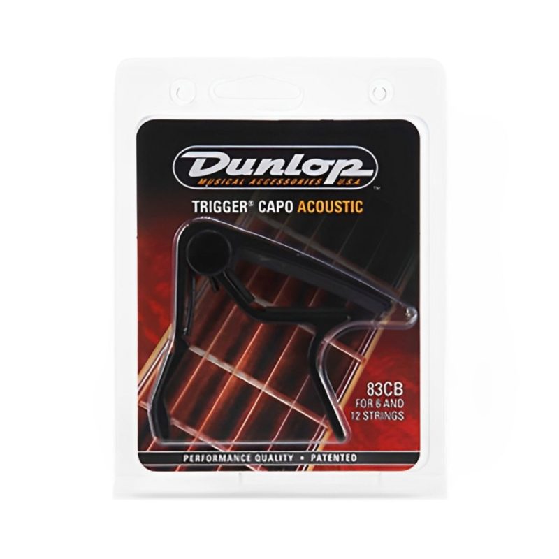 Dunlop 83CB Trigger Capo for Curved Acoustic Fingerboards - Black - Image 3