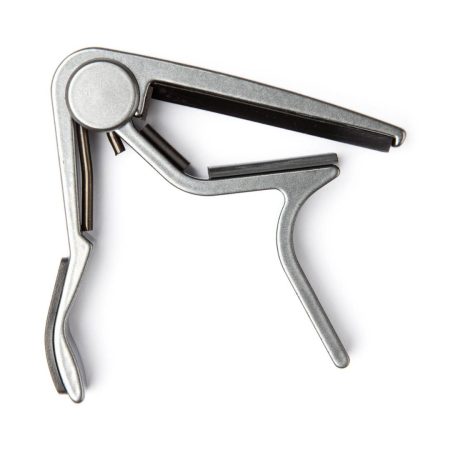 Acoustic Trigger sleek silver metal clip displayed against a white backdrop