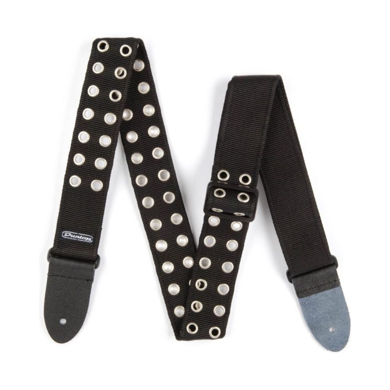 Dunlop D3819BK Classic Grommet Black Guitar Strap - Image 2