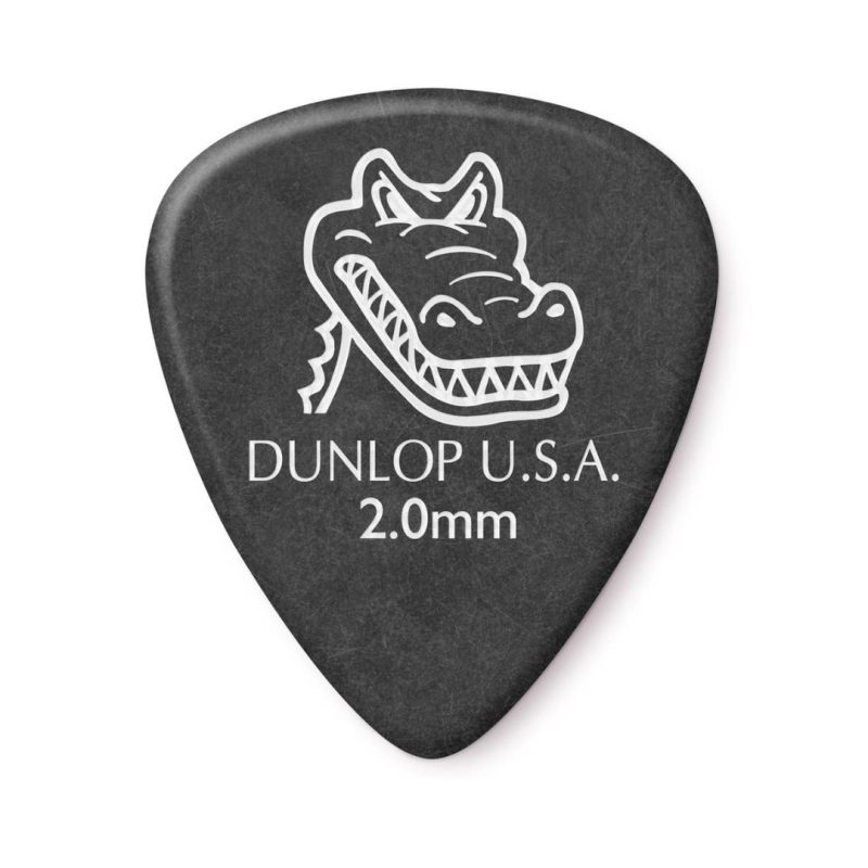 Dunlop USA 2mm guitar pick, featuring a classic design for enhanced grip and playability.