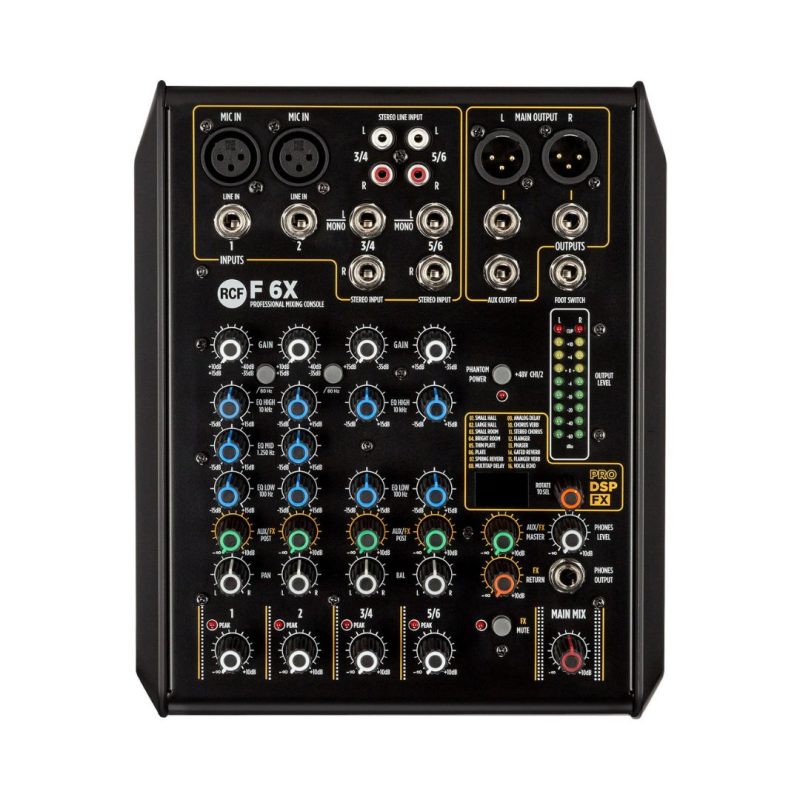 RCF F 6X 6 Channel Mixing Console with Multi-FX