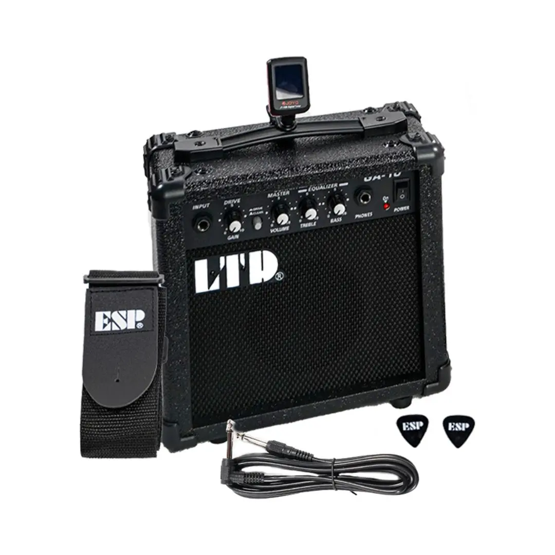 ESP LTD M Series (LTD M-10) Electric Guitar Package - Black - Image 2