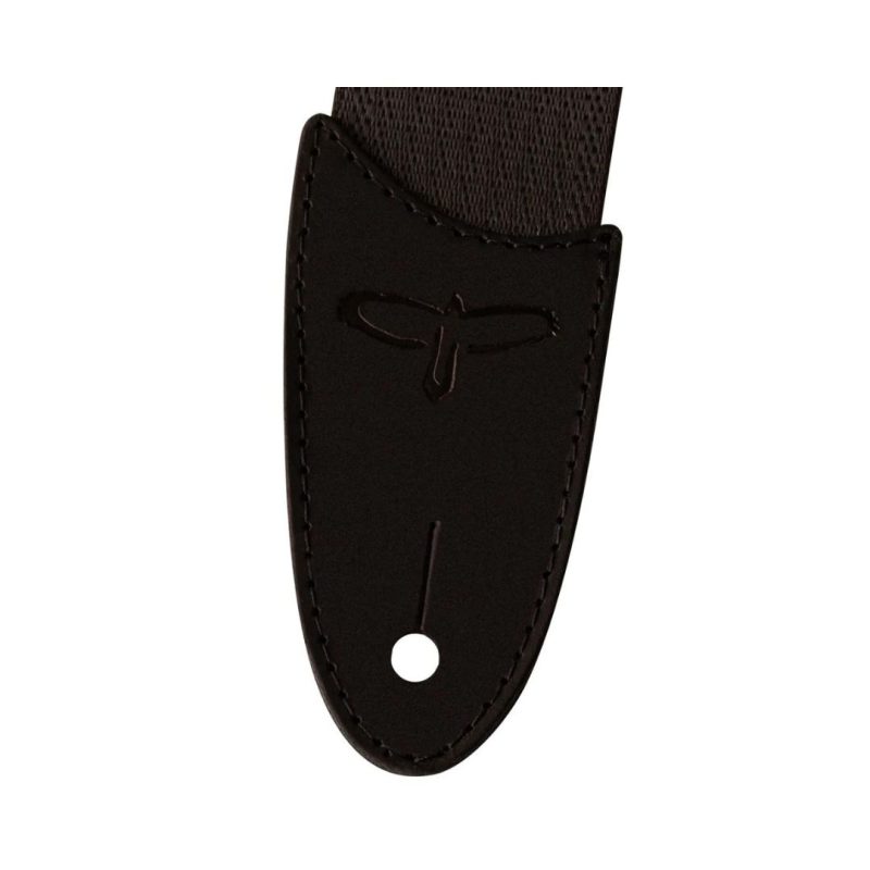 PRS 8SB Nylon Seatbelt Guitar Strap with Leather Ends - Black - Image 2