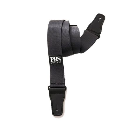 A charcoal strap featuring the letters "PRS" prominently displayed on its surface.