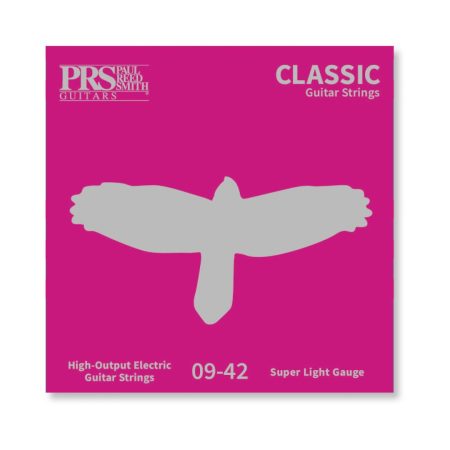 PRS ACC-0942C classic light guitar strings showcasing their packaging and design.