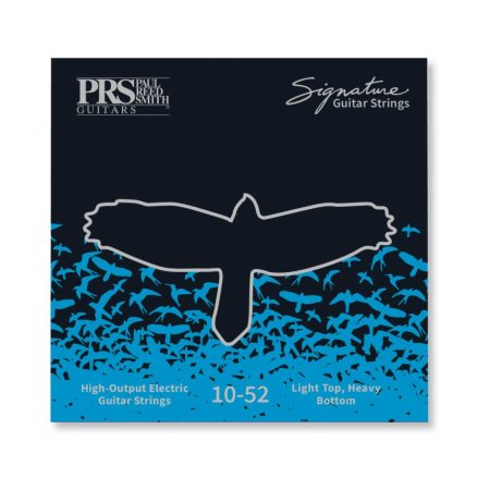 PRS Signature 10-52 stainless steel electric guitar strings displayed on a white background.