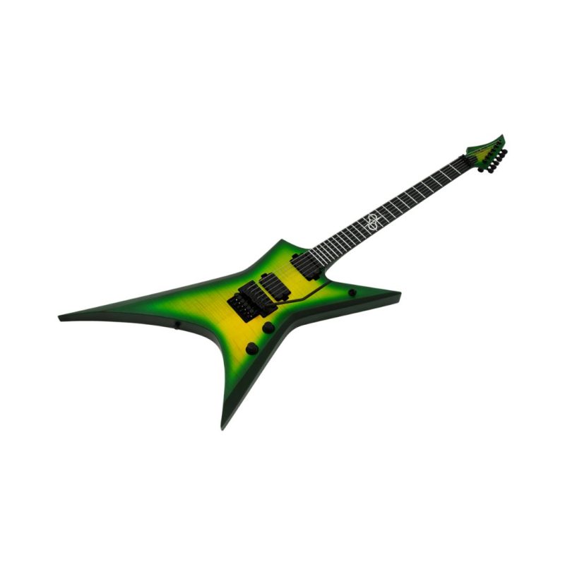 Solar X1.6FRLB Electric Guitar – Flame Lime Burst Matte - Image 2