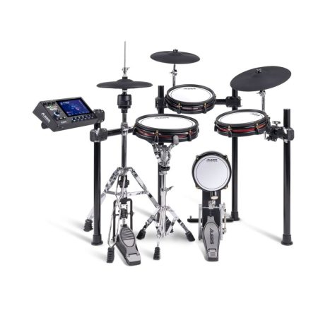 Alesis Strata Club Electronic Drum Set featuring pads, pedals, and a compact design for versatile drumming experiences