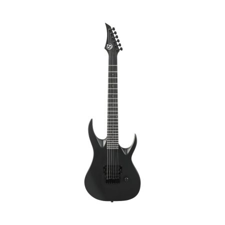 S by Solar AB4.61MC black electric bass guitar displayed against a plain white background.