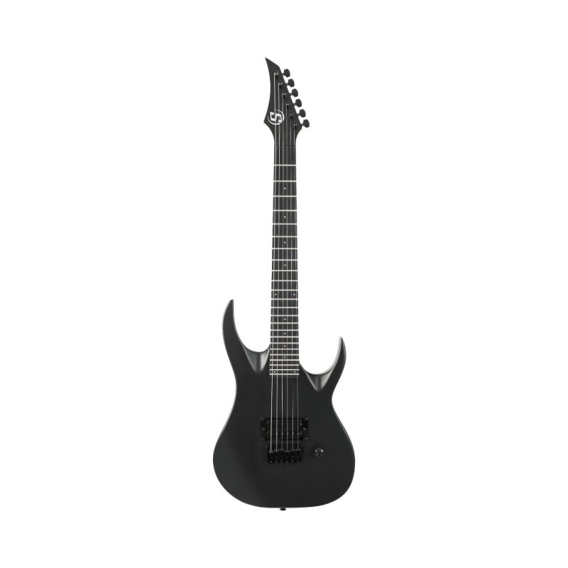S by Solar AB4.61MC black electric bass guitar displayed against a plain white background.