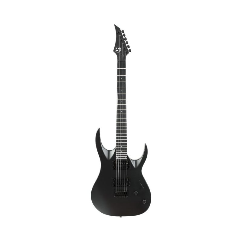 S by Solar AB4.6C carbon black matte electric guitar displayed against a plain white background.