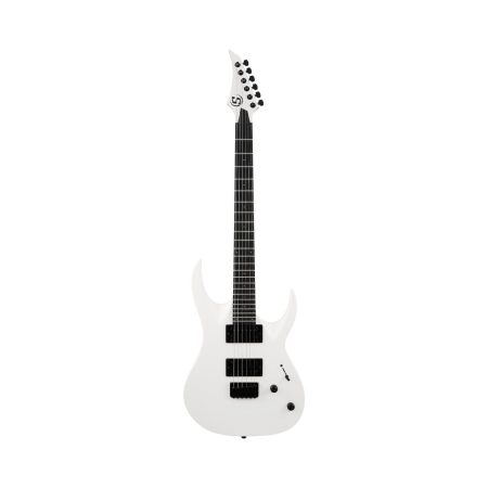 S by Solar AB4.6W white matte electric guitar displayed against a plain white background.