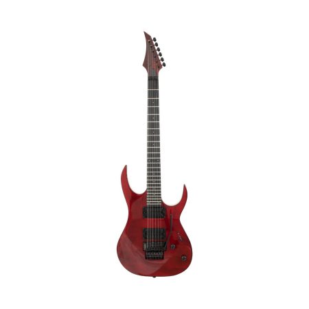 S by Solar SB4.6FRFBR Electric guitar featuring a vibrant red body and a sleek black pickguard