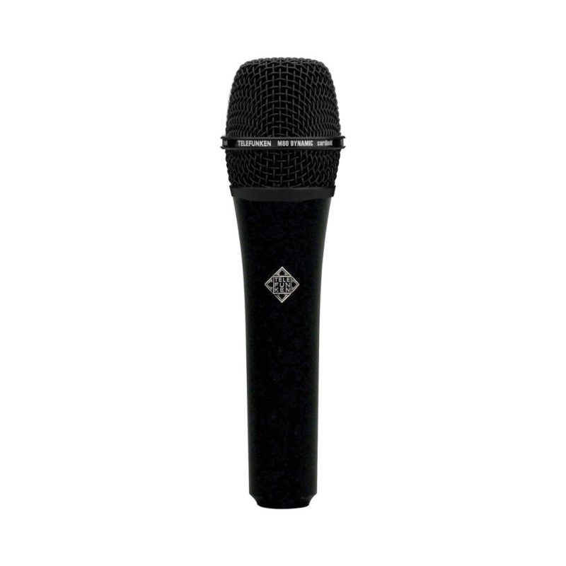 Telefunken M80 Black Body, Black Grille microphone designed for professional audio recording.