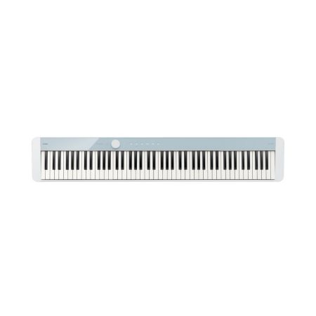 Calm Blue color Casio Privia PX-S1100 digital piano with 88 keys, set against a plain white background.