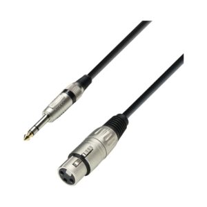 Adam Hall 3 STAR BFV 0300 XLR Female x Jack TRS 3M Balanced Cable displayed on a plain white background