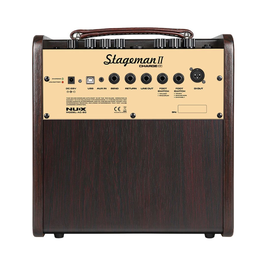 NUX AC-80 Stageman 2 Charge Acoustic Guitar Amplifier - Image 8
