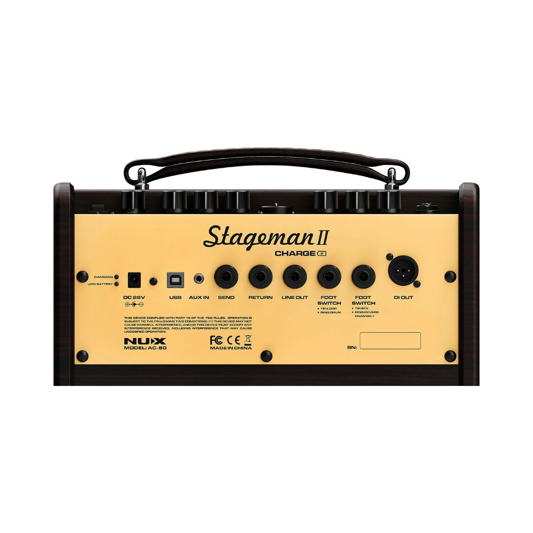 NUX AC-80 Stageman 2 Charge Acoustic Guitar Amplifier - Image 9