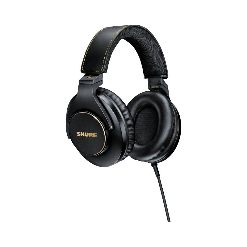 Shure SRH840A closed-back over-ear monitoring headphones designed for professional audio monitoring and comfort.