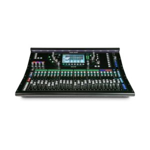 Allen & Heath SQ-6 digital mixer featuring 48 channels, 36 buses, and 25 motorized faders for professional audio mixing.