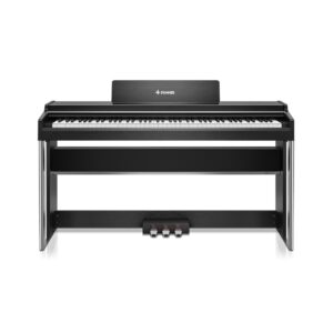 Donner DDP-200 PRO Digital Piano in black with a touchscreen interface, designed for professional musicians and enthusiasts.