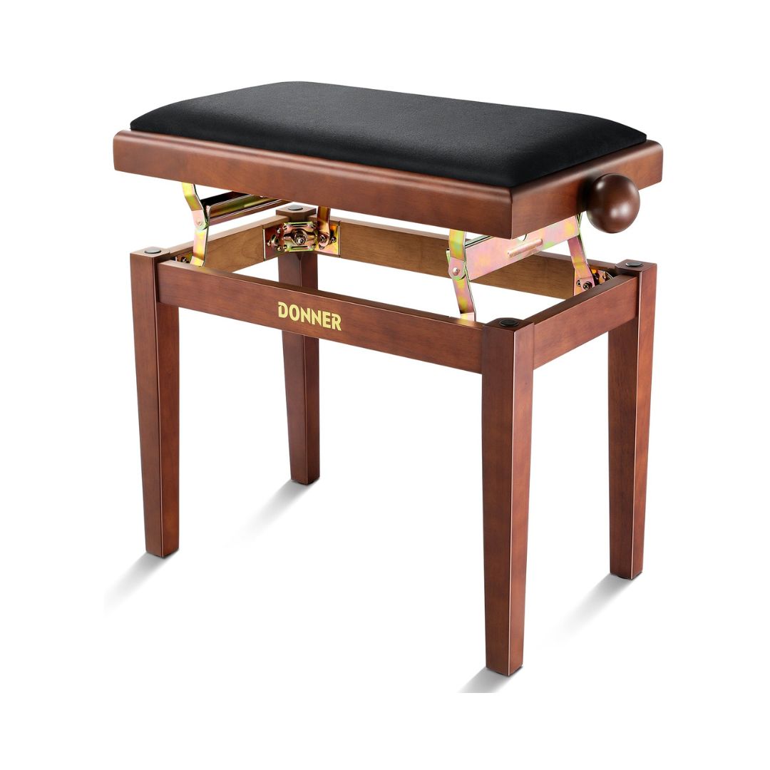 Donner EC7163 Height-Adjustable Piano Bench - Brown Matt - Image 3