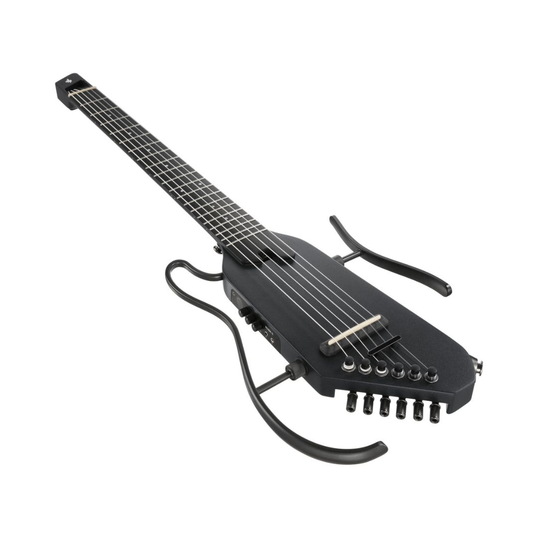 Donner HUSH-C Nylon Silent Acoustic Electric Guitar - Black - Image 2