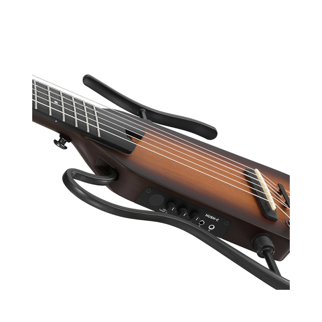 Donner HUSH-C Nylon Silent Acoustic Electric Guitar - Sunburst - Image 5