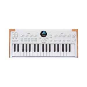 Arturia AstroLab 37 keyboard featuring a sleek design and integrated Analog Lab Pro for avant-garde music performance.