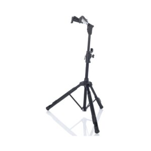 Bespeco KG10 universal guitar stand featuring a self-locking system for secure instrument support.