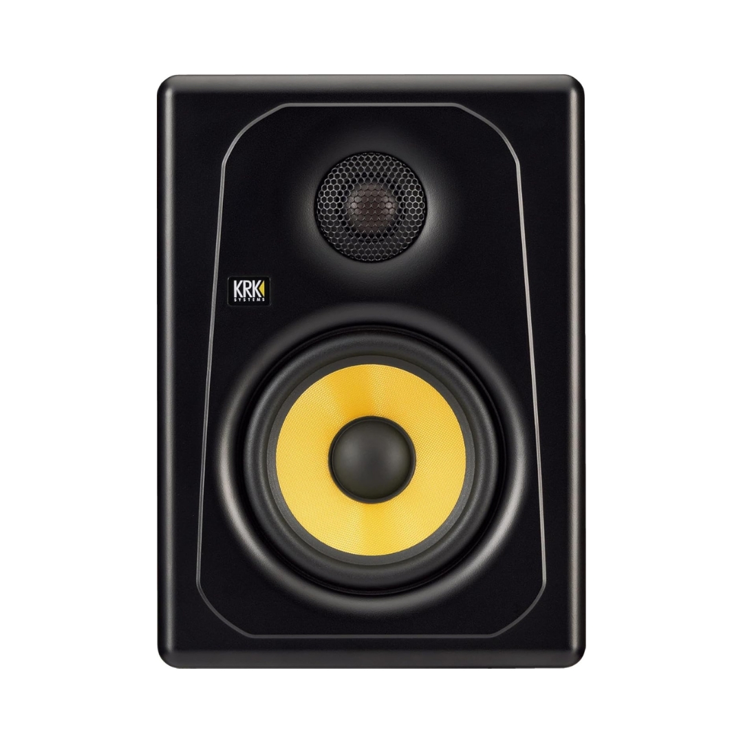 KRK Kreate 5 Active Studio Monitor in black, featuring Bluetooth connectivity for enhanced audio playback.