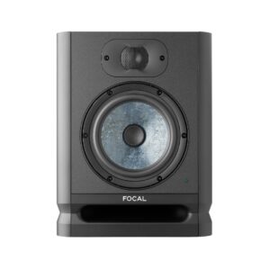 Focal Alpha 65 Evo active studio monitor, featuring a modern design for precise sound in professional audio settings.