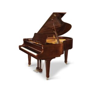 KAWAI GX-2 mahogany grand piano with matching bench, showcasing elegant design and polished finish.