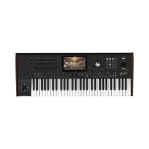 Korg Pa5X-61 Oriental 61-key professional arranger keyboard with a sleek design and advanced features for musicians.