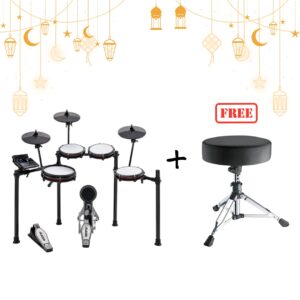 Alesis Nitro Max  Electronic Drum Kit with Free Tolaye - T2BK Stool