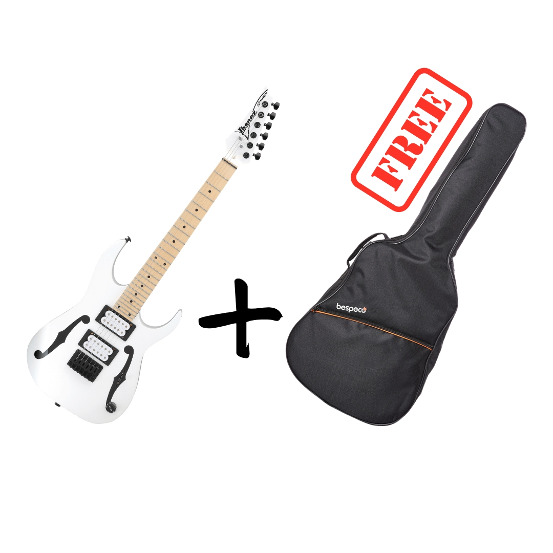Ibanez PGMM31 Electric Guitar White with Free Bespeco BAG5EG