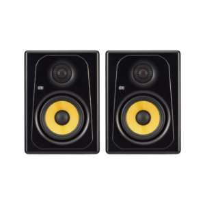 1. KRK Kreate 5 active studio monitor speakers in black, featuring Bluetooth connectivity, sold as a pair.