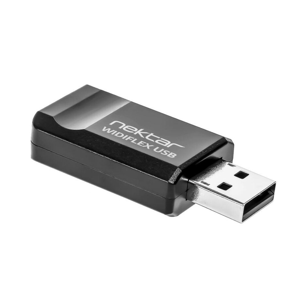 Nektar WIDIFLEX USB Wireless Bluetooth MIDI Dongle, compact design for seamless MIDI connectivity.