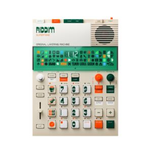 Teenage Engineering EP-40 RIDDIM Sampler Composer, a compact music production device with colorful buttons and a sleek design.