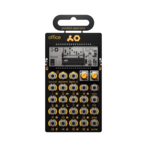 Teenage Engineering PO-24 Office Synthesizer, a compact device with buttons and a screen for creating electronic music.