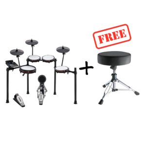 Alesis Nitro Max  Electronic Drum Kit with Free Tolaye - T2BK Stool