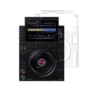Transparent protector skin for AlphaTheta CDJ-3000X, designed to safeguard the device from scratches and dust.