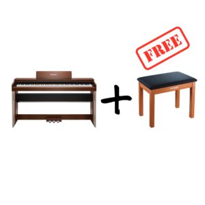 Donner DDP-200 PRO Digital Piano with Touchscreen – Brown With Free Bench