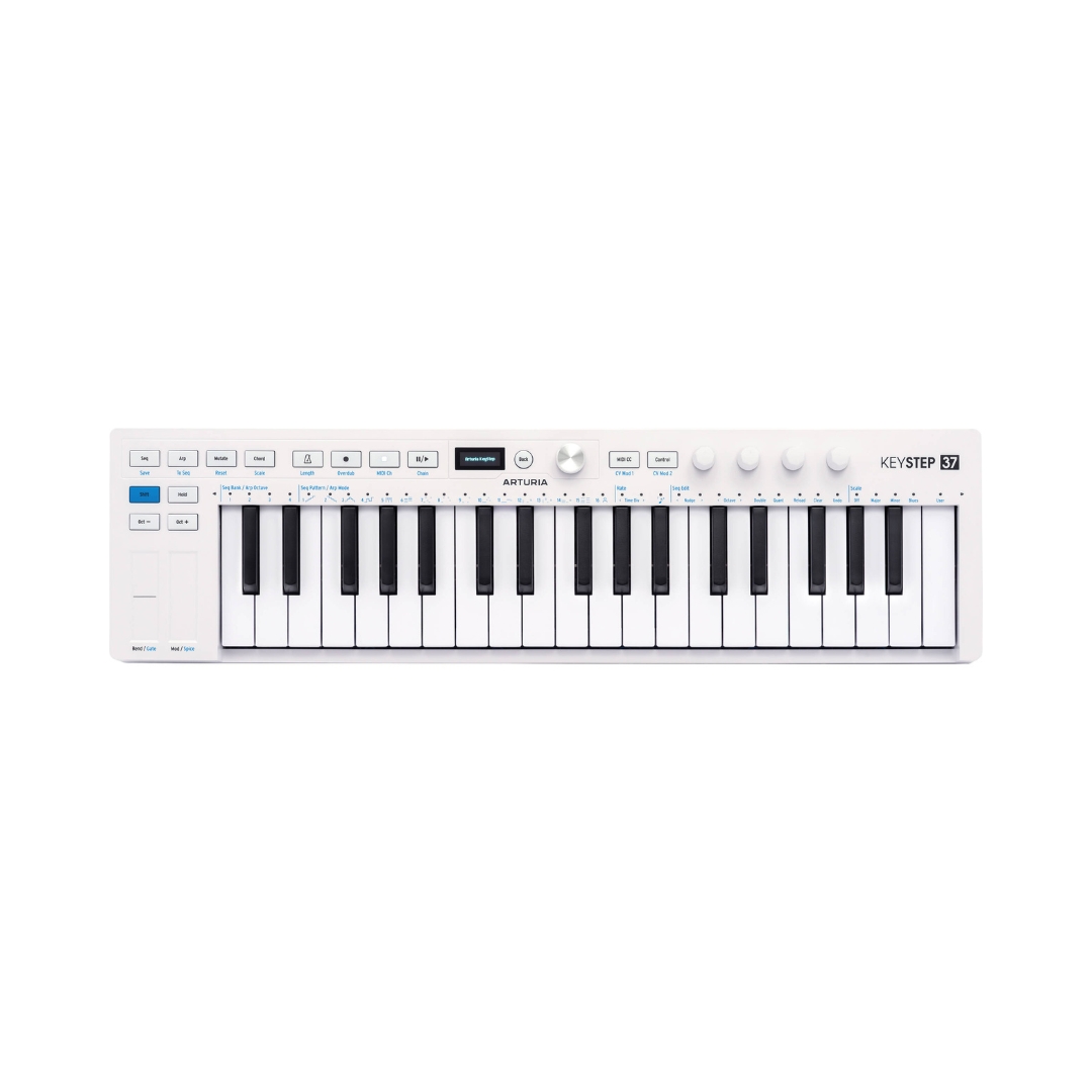 1. Arturia KeyStep 37 MKII, a MIDI controller and sequencer with 37 keys and various connectivity options.