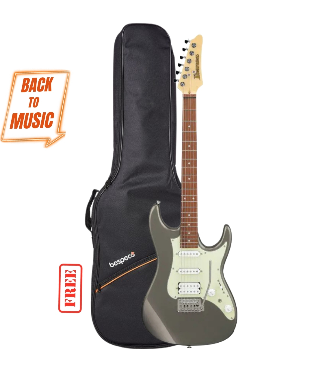 Ibanez AZES40-TUN Essentials Series Electric Guitar - Tungsten with Free Bespeco BAG5EG