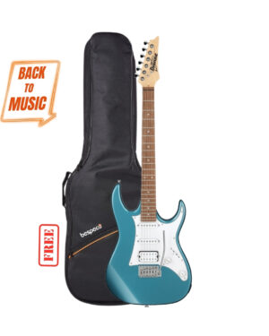 Ibanez GRX40 6 String Solid Body Electric Guitar - Metallic Light Blue with Free Bespeco BAG5EG