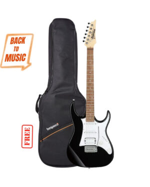Ibanez GRX40 6 String Solid Body Electric Guitar - Black Night with Free Bespeco BAG5EG