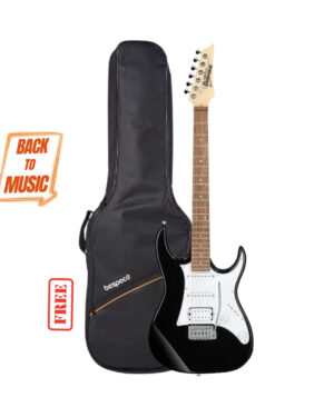 Ibanez GRX40 6 String Solid Body Electric Guitar - Black Night with Free Bespeco BAG5EG